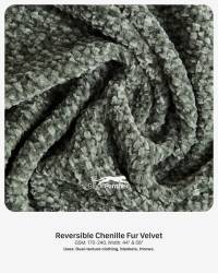 Reversible Chenille Fur Velvet 170-240 GSM | 44” & 58” Width | Dual-Texture Clothing & Throws  📝 Description (1000 characters, SEO-based):  in Surat